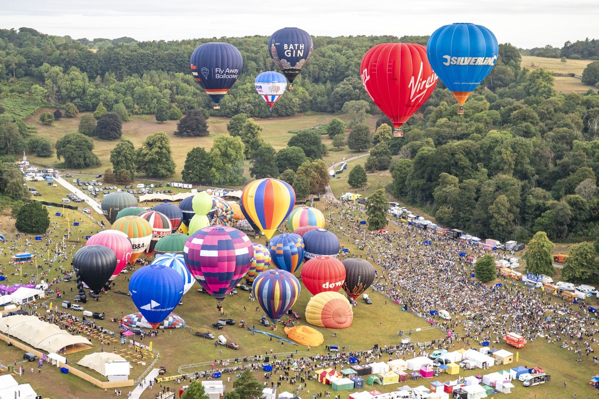 Dozens of hot air balloons take to the skies above Bristol