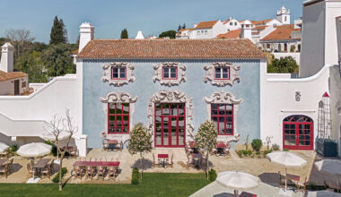 christian louboutin opens vermelho, a boutique hotel in portugal with ornamental red details