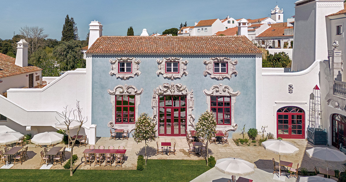 christian louboutin opens vermelho, a boutique hotel in portugal with ornamental red details