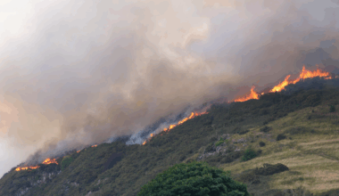 Huge fire breaks out at popular UK tourist hotspot as thick black smoke seen for miles