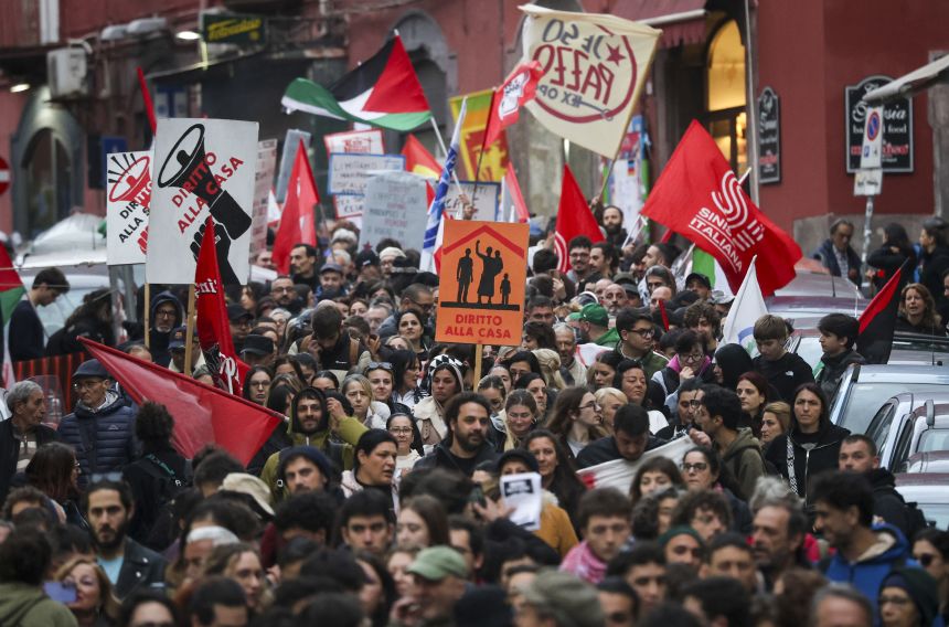 In Naples, residents protested about the housing crisis in March, citing short-term rentals as one of the causes.