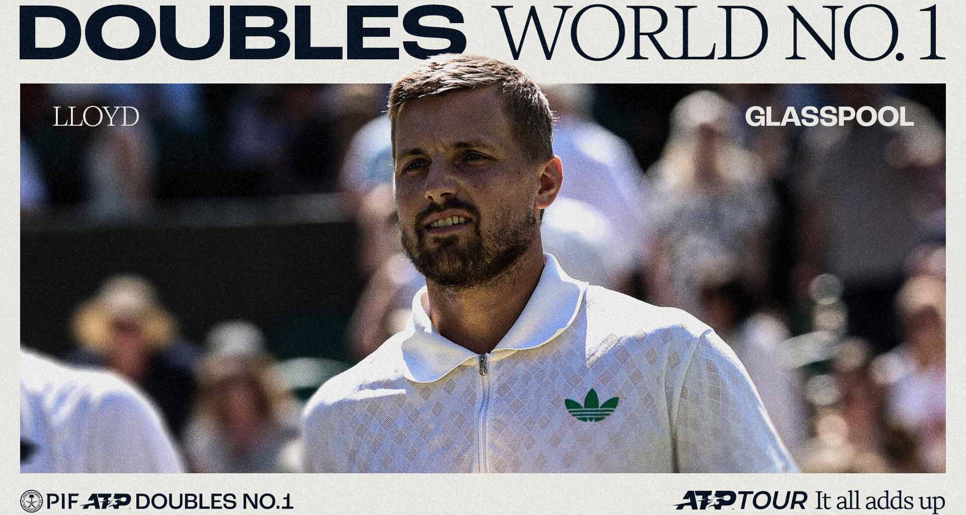 Lloyd Glasspool is the first new doubles World No. 1 this season.