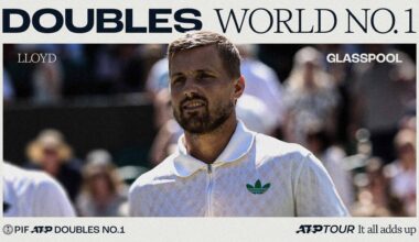Lloyd Glasspool is the first new doubles World No. 1 this season.
