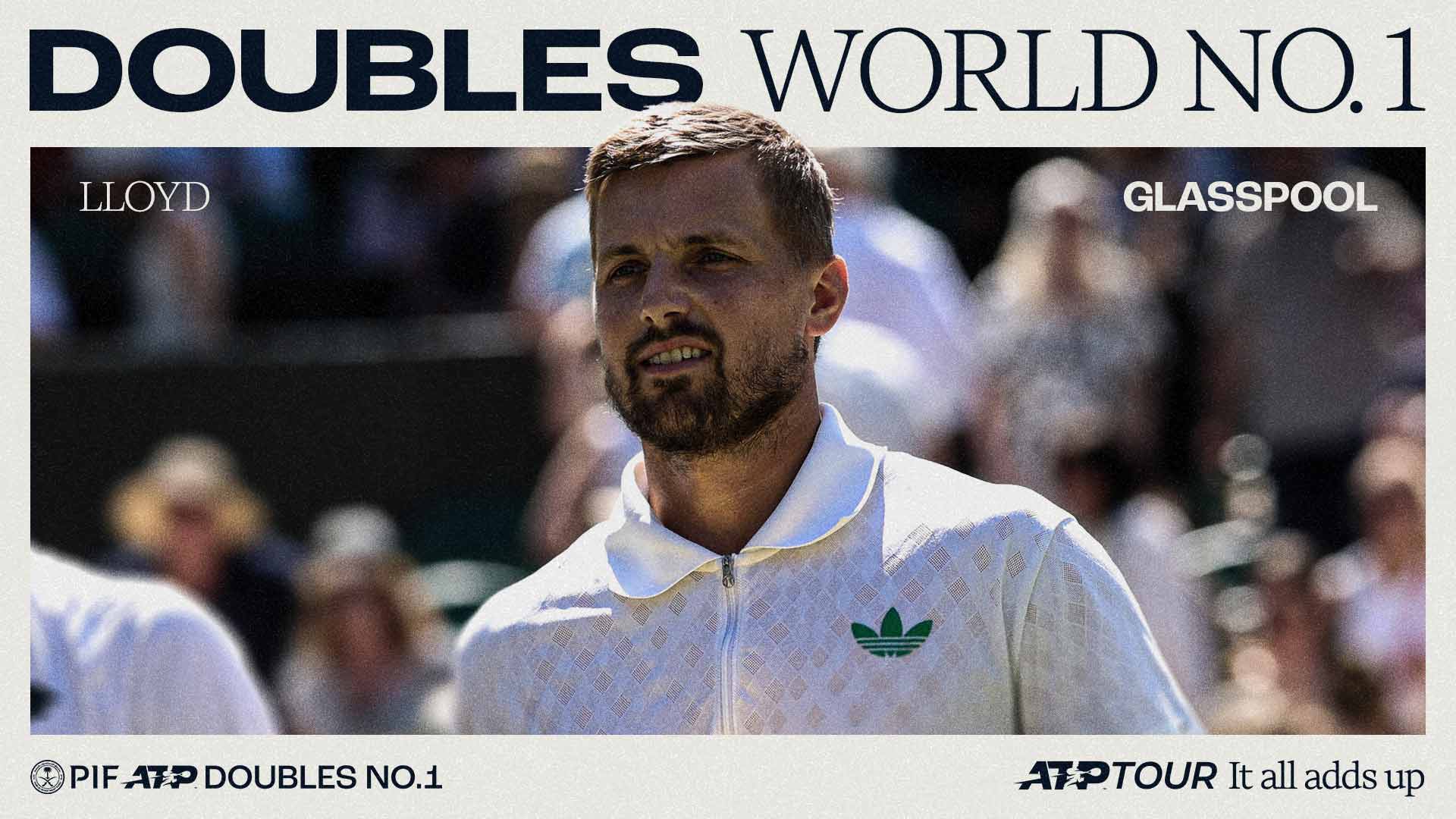 Lloyd Glasspool is the first new doubles World No. 1 this season.