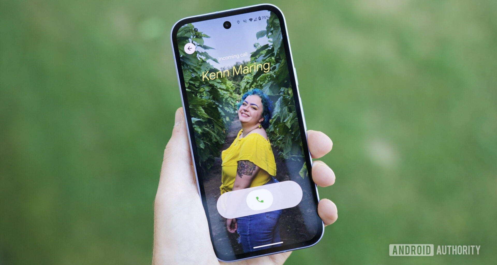A preview of Google's new Calling Cards on an Android phone.