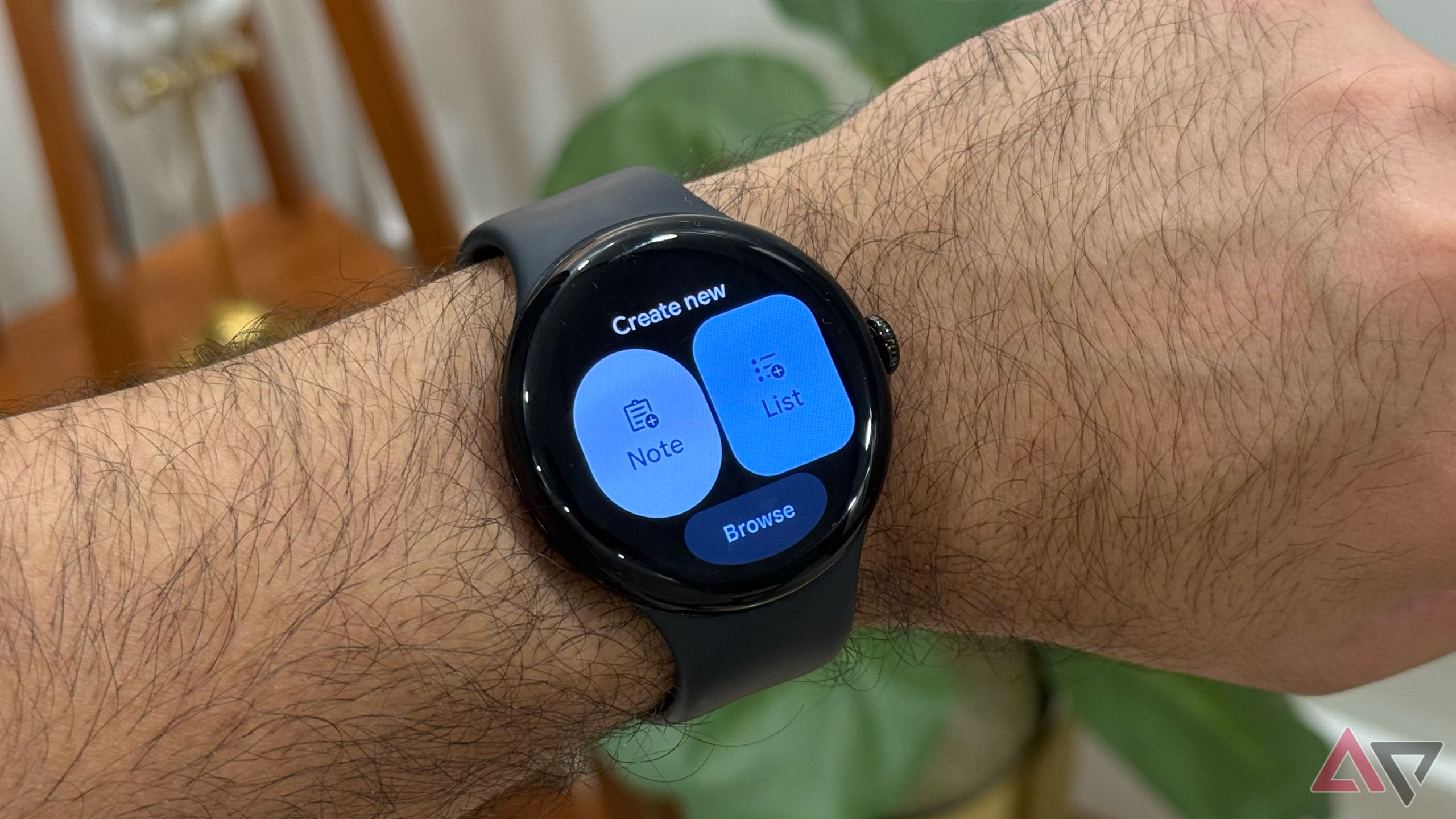 Google Keep on a Wear OS smartwatch