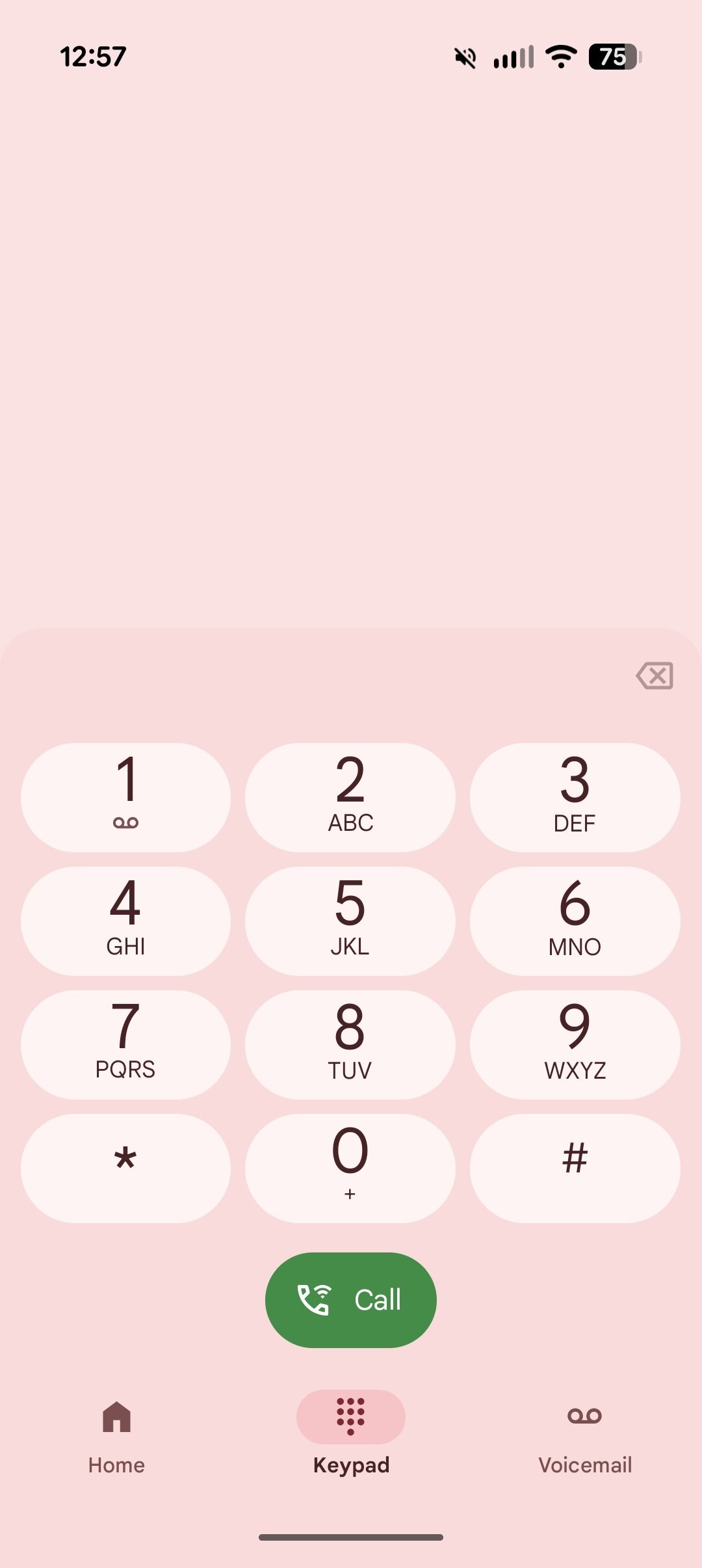 Screenshot of the redesigned Google Phone app for Material 3 Expressive.