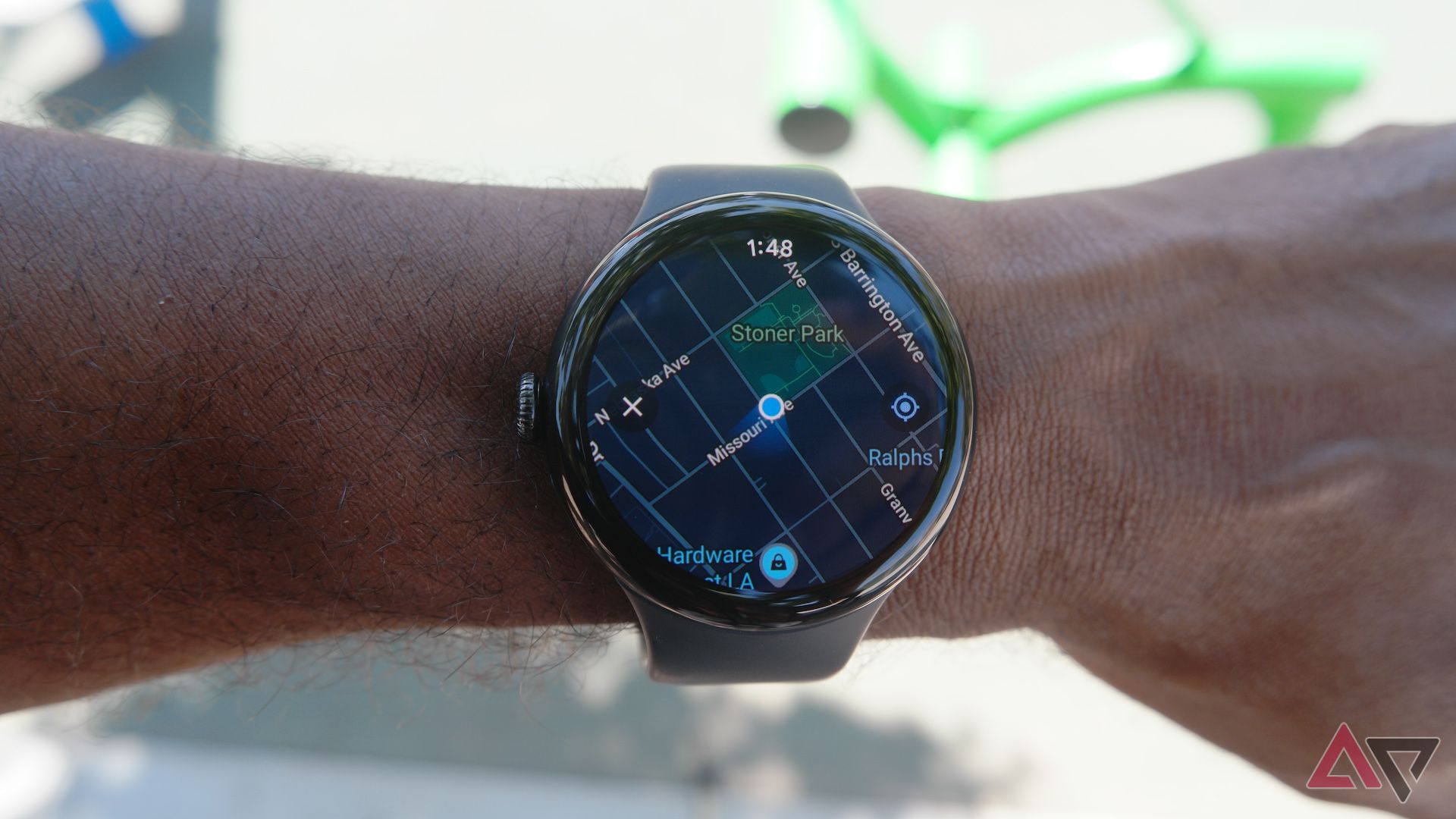 google pixel watch 3 displaying google maps