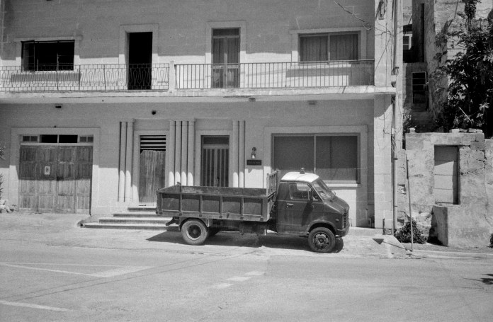Truck in front of Gozo house (Pic: Stephen Dowling)