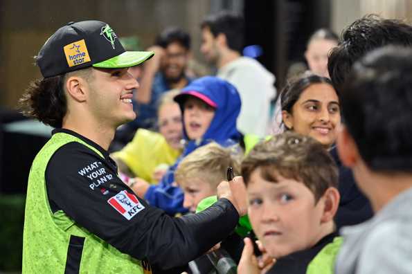 Growing up supporting Thunder, Konstas said batting alongside veteran David Warner was a great learning curve for him last season