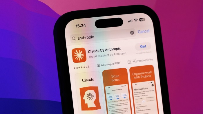 The Anthropic artificial intelligence mobile app