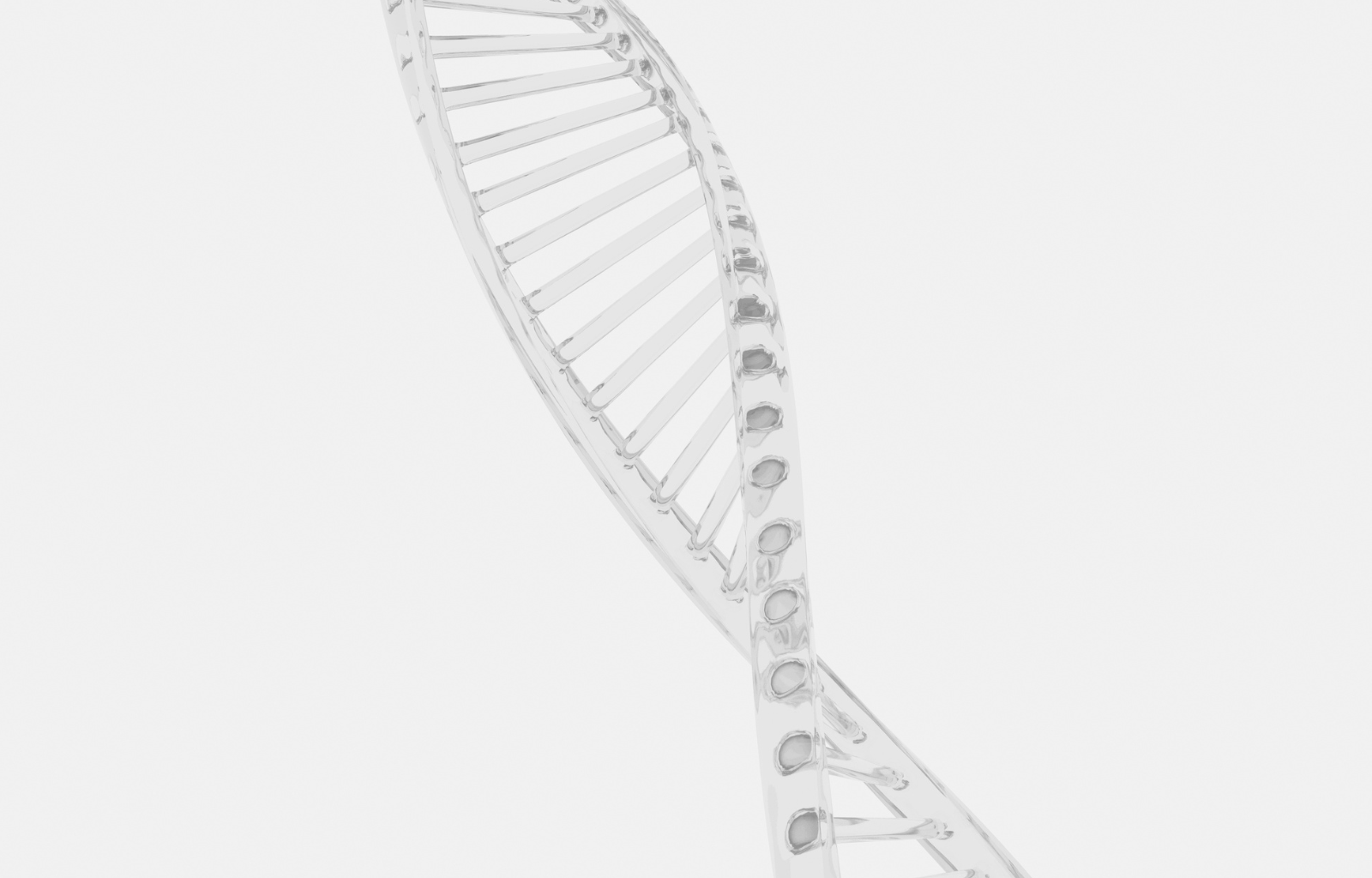 A clear DNA double helix