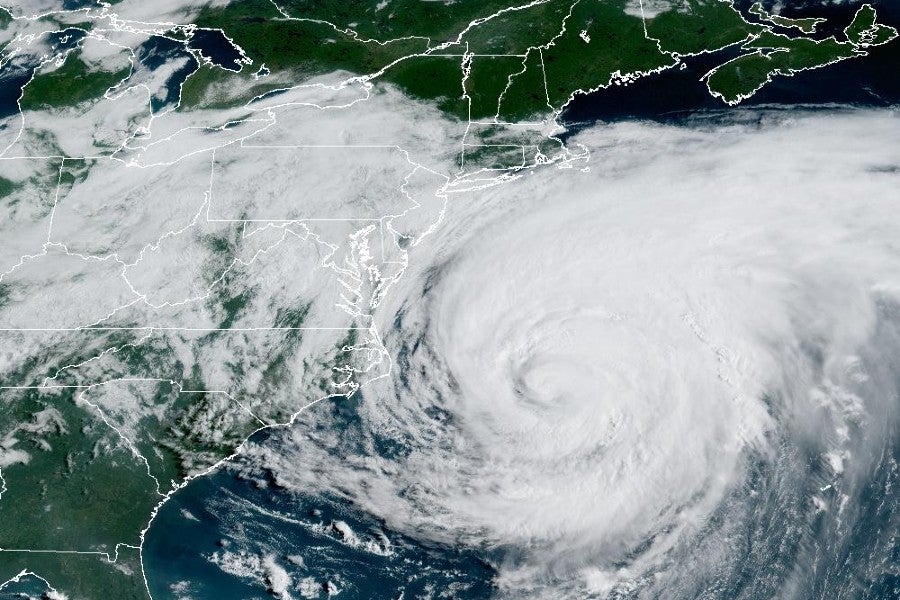 Hurricane Erin off the east coast of the US earlier this week