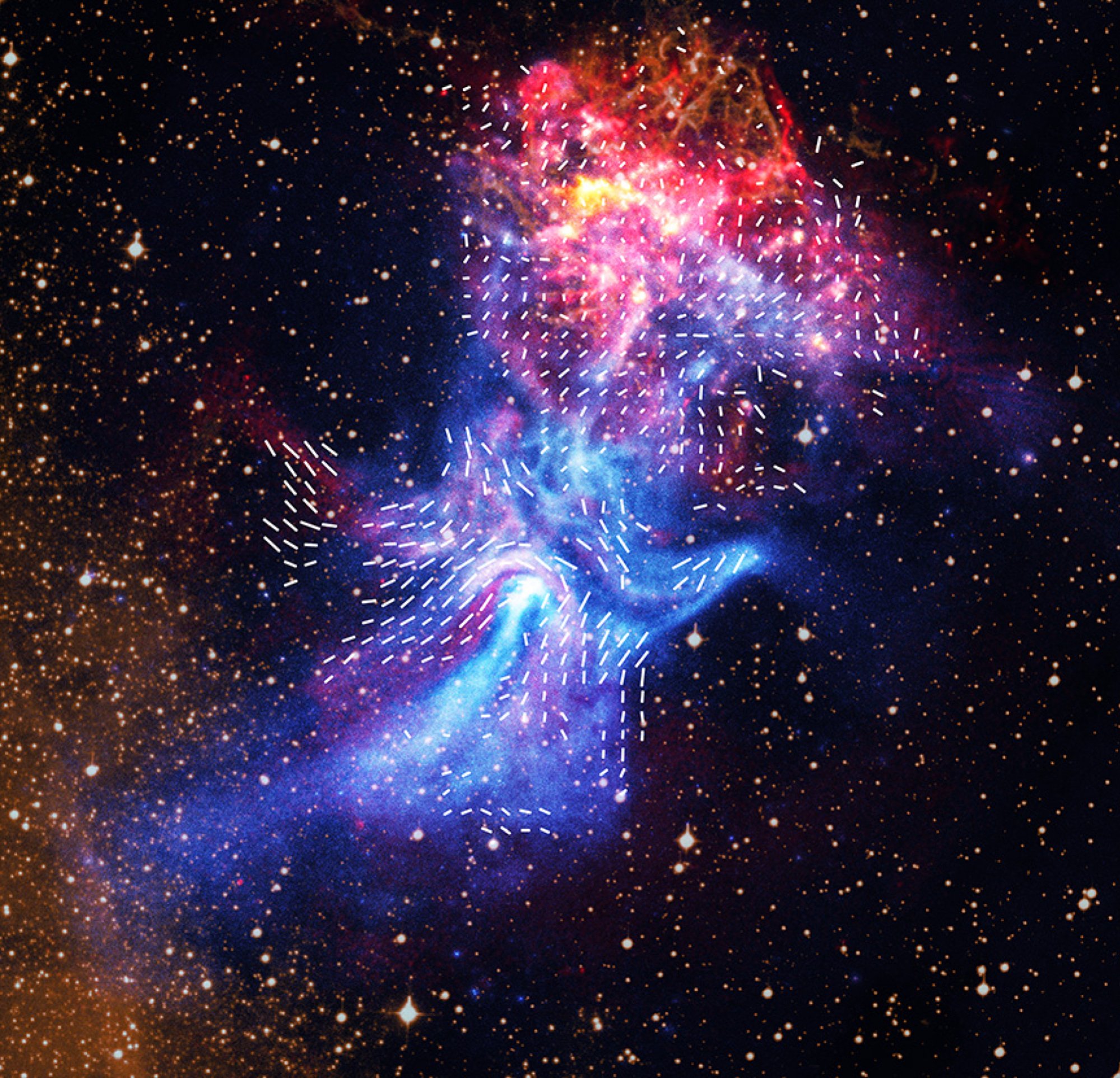 Filaments shown in 'cosmic hand' nebula