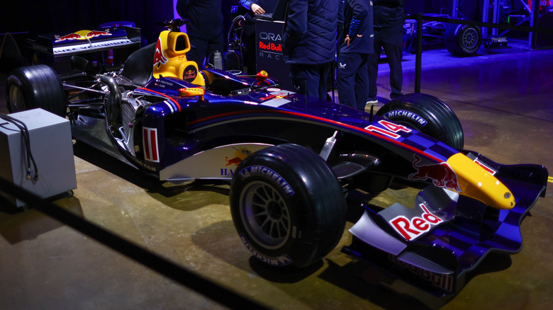 A Red Bull Racing F1 car displayed
