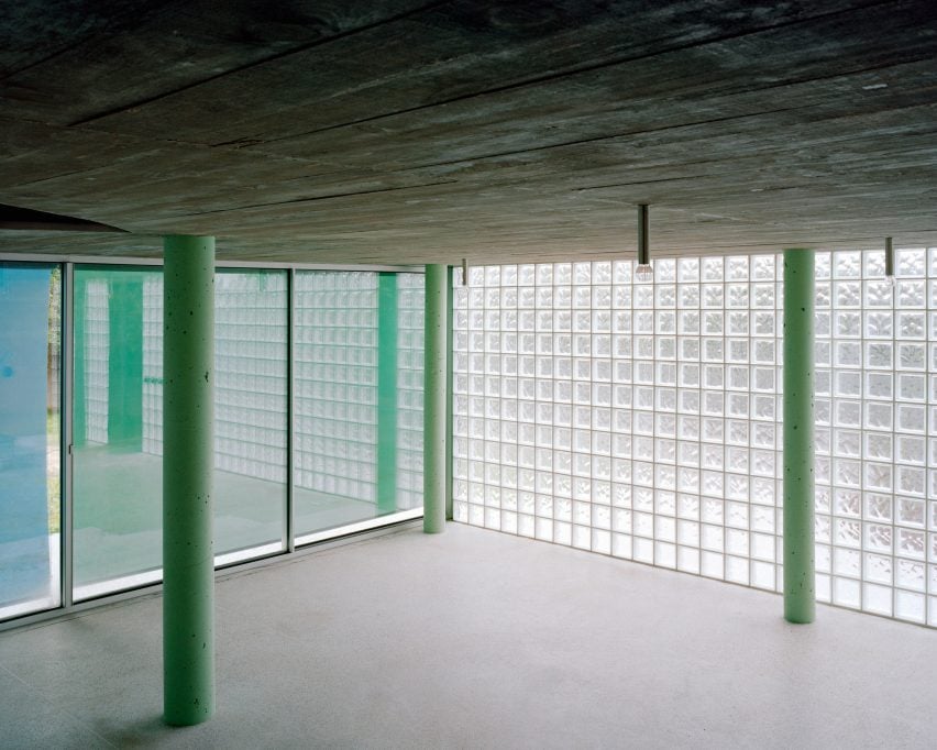 Interior view of A House with an Inverted Roof by Fala Atelier