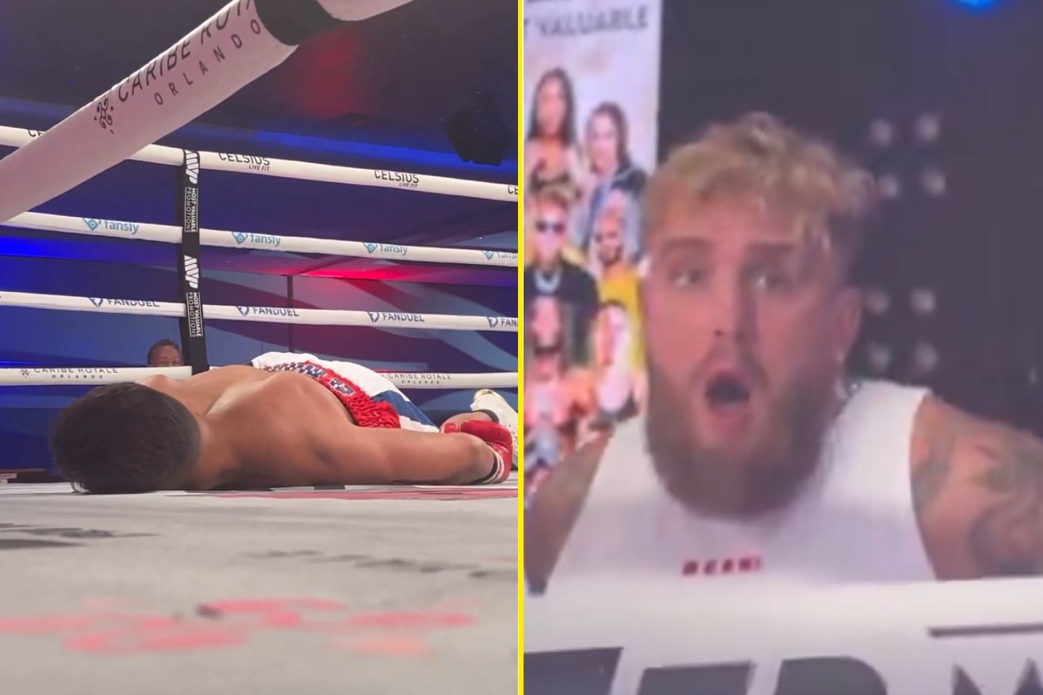 Jake Paul left gobsmacked as he witnesses brutal face-plant KO on his own show