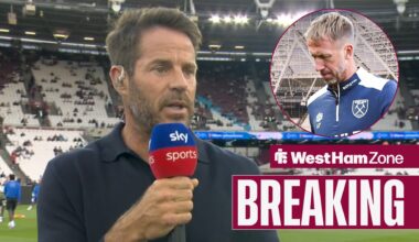 Jamie Redknapp rages at two 'scandalous' West Ham stars after what he saw them do vs Chelsea