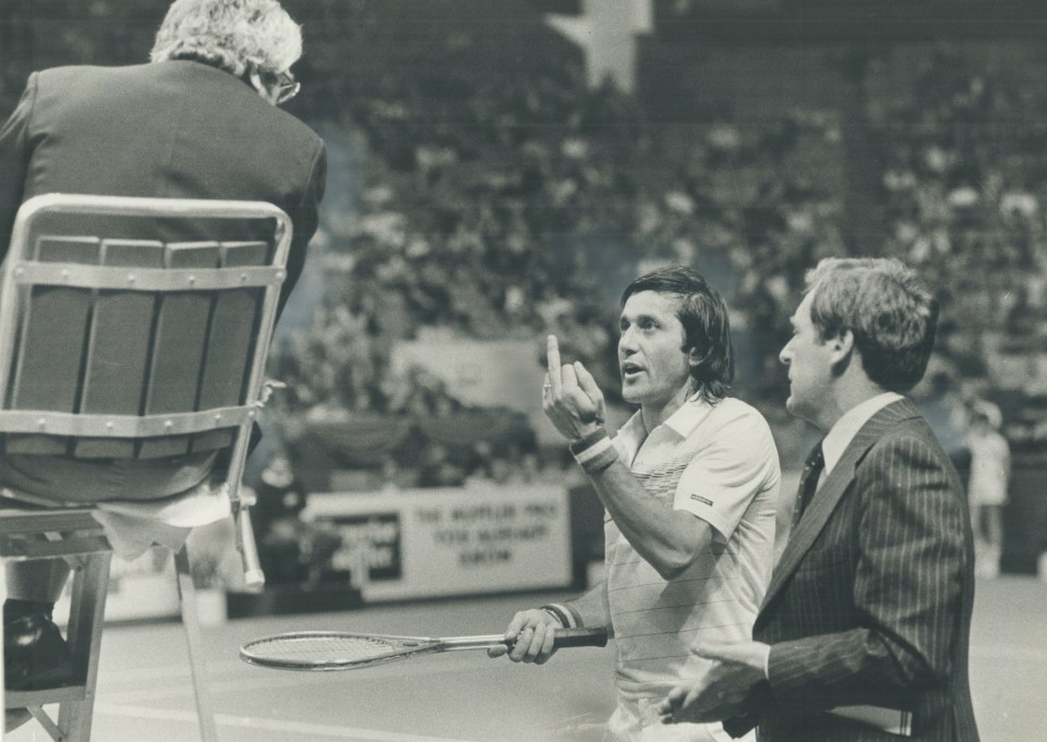 But the 'clown prince of tennis' Nastase, was the sport's original bad boy