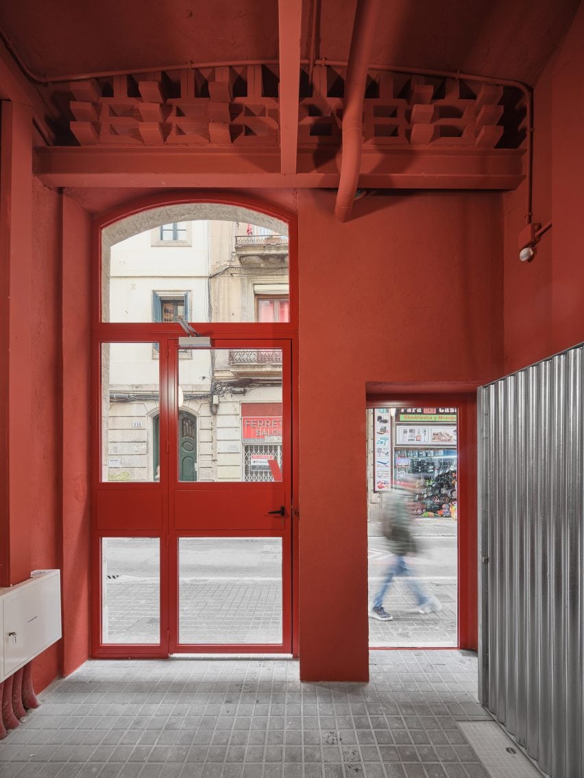Interior door of Barcelona social housing