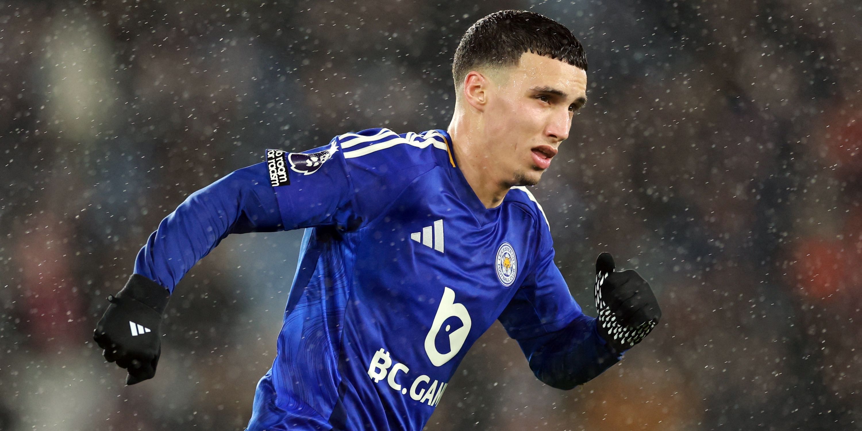 Leicester City's Bilal El Khannouss in action