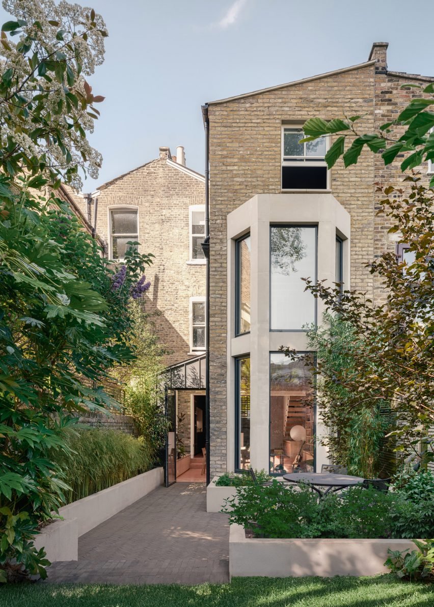 Rear view of Hackney Bay House in London