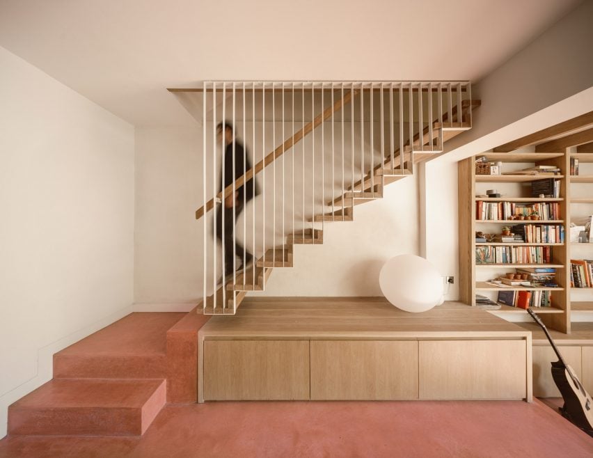 Staircase within London home extension by Material Works