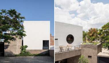 trees and patios shape mexican house by estudio villagálvez