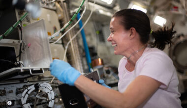 Astronaut working on the International Space Station