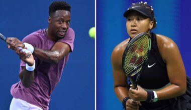 Gael Monfils and Naomi Osaka will compete together in the US Open mixed doubles event.