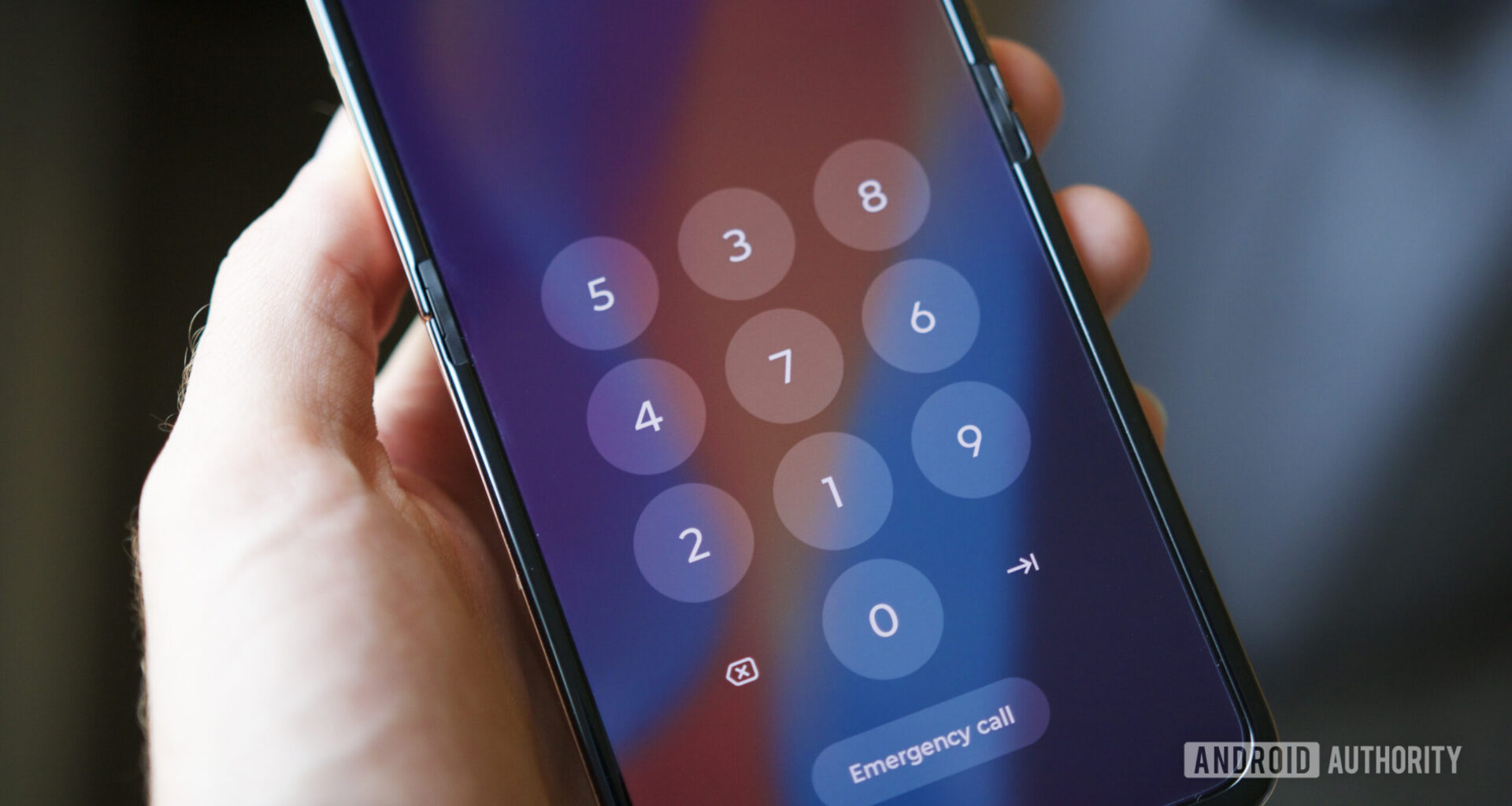 A scrambled PIN on a Motorola phone.