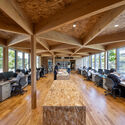 Office in the Breeze / Furumori Koichi architectural design studio+Daiki Kuwahara - Interior Photography, Wood, Glass, Beam, Chair