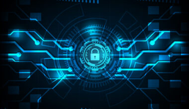 Abstract image of cyber security in action.