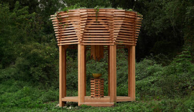 studio baudequinmaldes' sensory installations interact poetically with nature in france