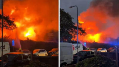 Fire guts Hindu community centre in London