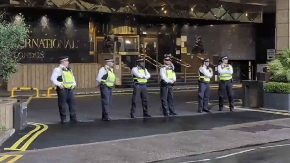 Police at Britannia hotel