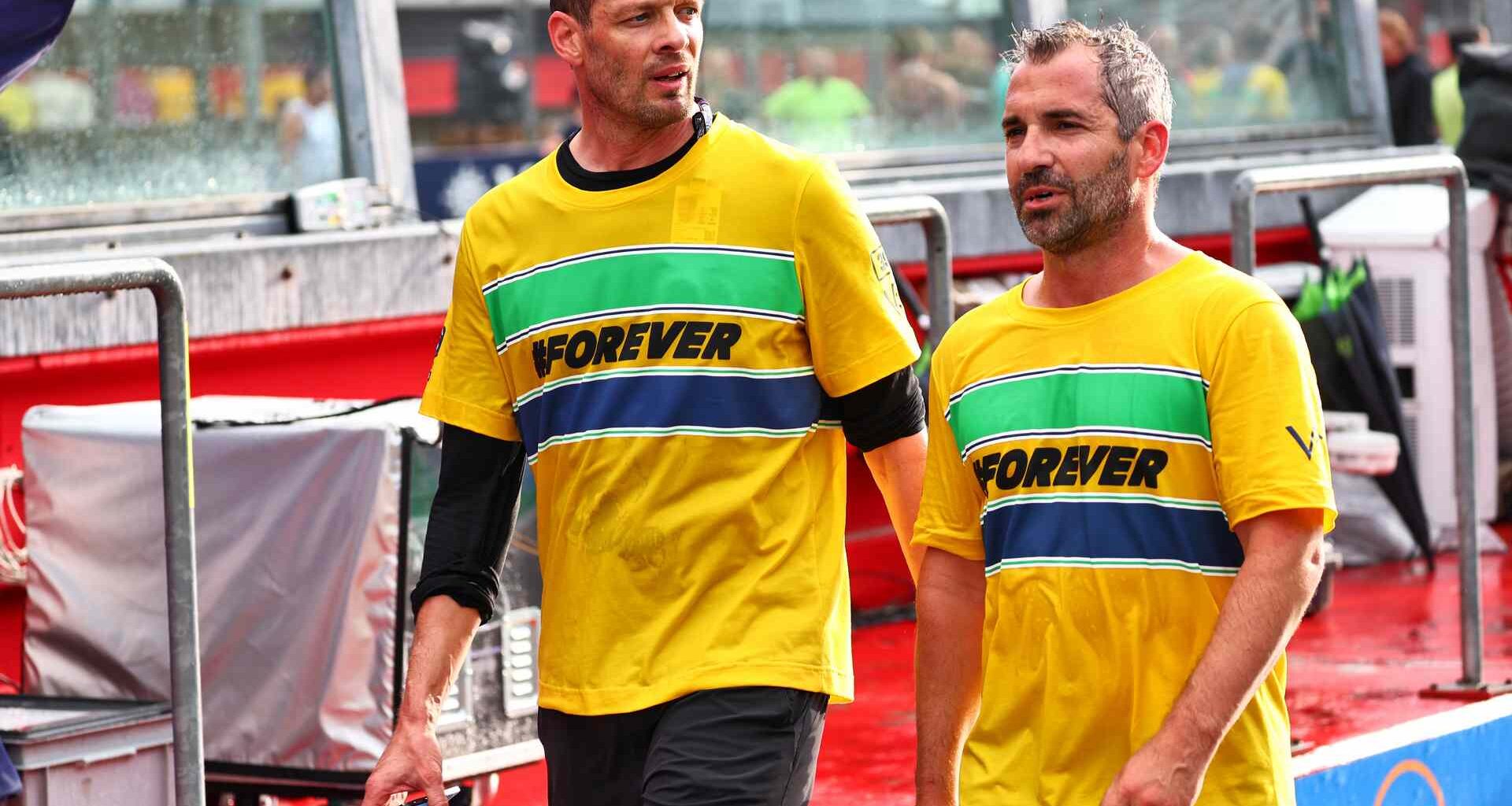 Alexander Wurz, Timo Glock, Ayrton Senna and Roland Ratzenberger tribute, Imola, 2024