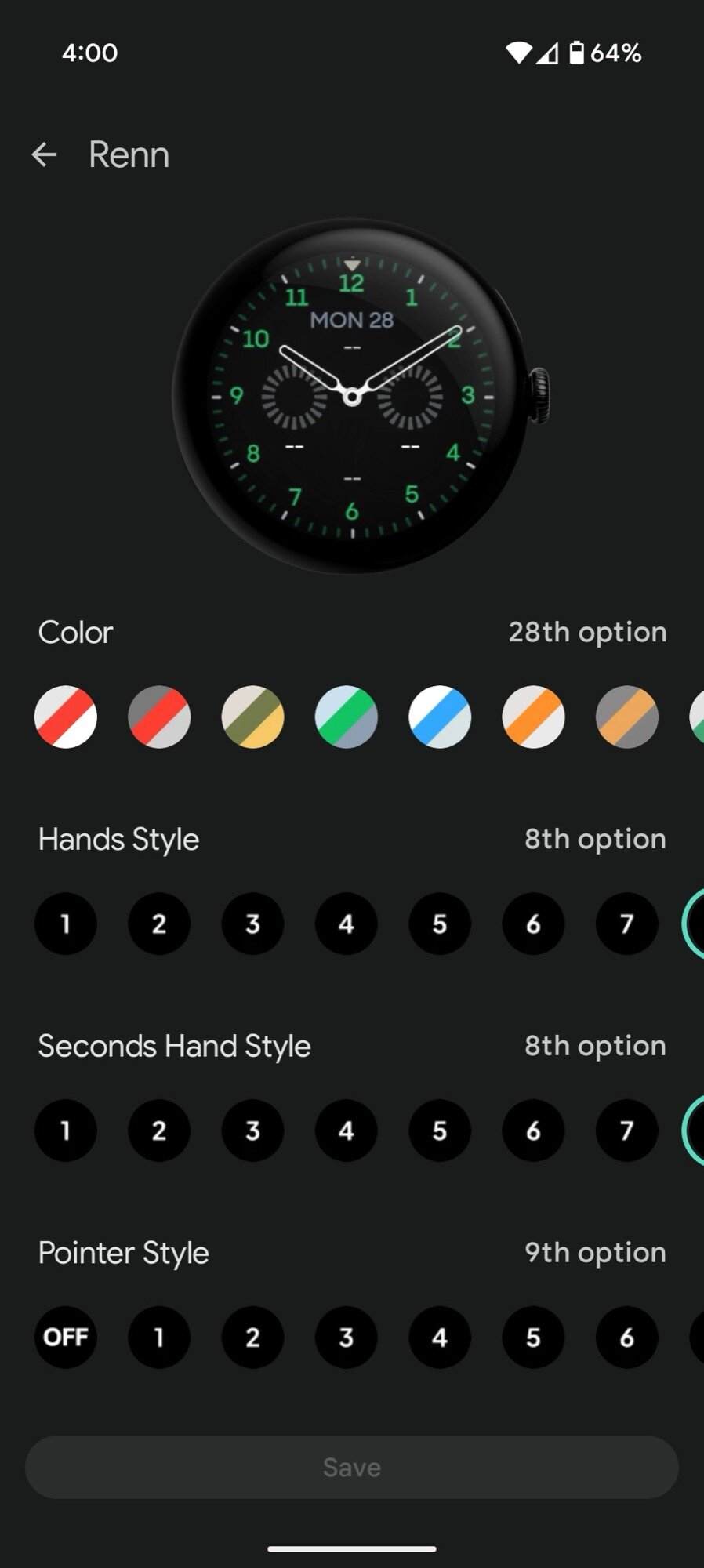 renn watch face in app options 1