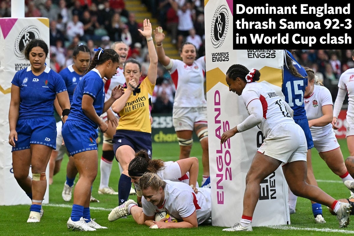 England break records with 92-3 win over Samoa - The Independent