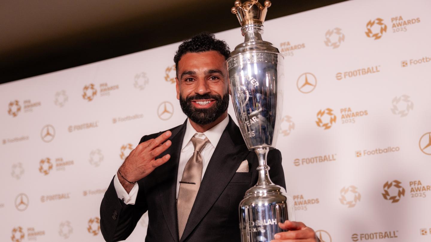 Photos: Mo Salah collects his third PFA Players' Player of the Year trophy