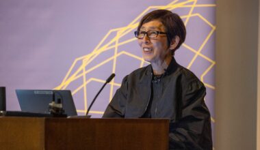 Kazuyo Sejima speaking at the Weitzman School Awards