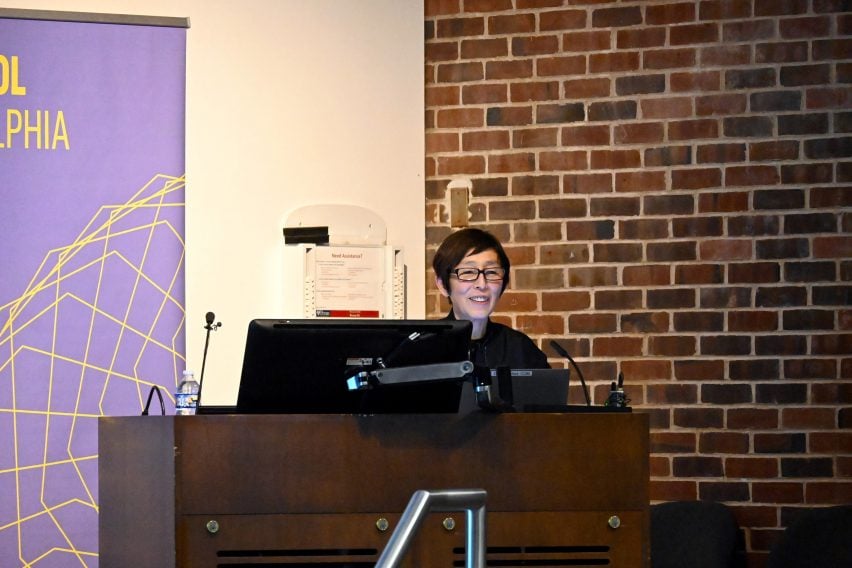 Kazuyo Sejima speaking at the Weitzman School Awards