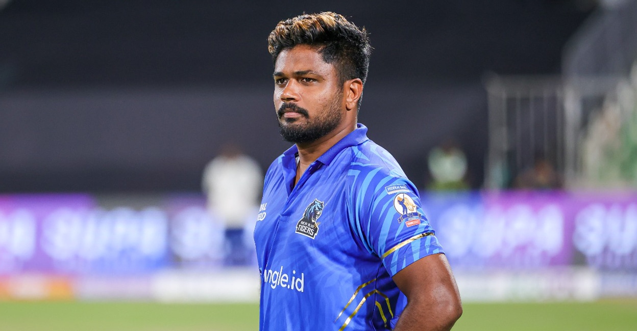 Sanju Samson made his Kerala Cricket League debut for Kochi Blue Tigers against Trivandrum Royals at the Greenfield Stadium in Thiruvananthapuram on August 21, 2025. Photo: KCA