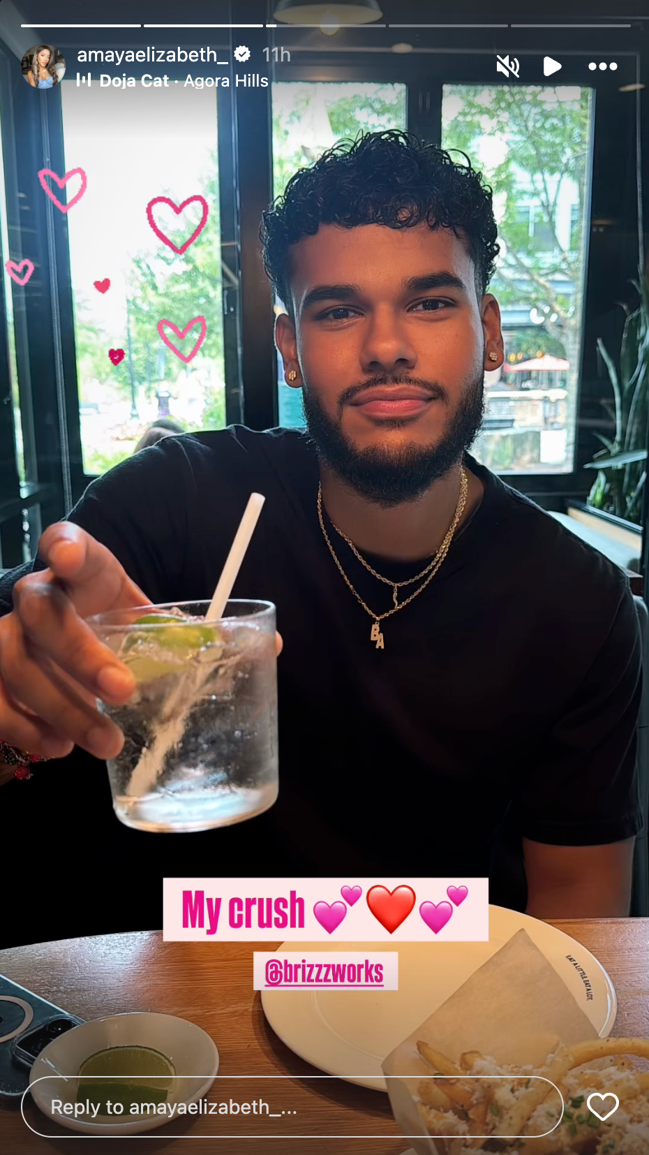 amaya posts instagram story of bryan