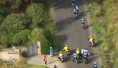 Israel - Premier Tech team time trial interrupted by pro-Palestine protest at Vuelta a España