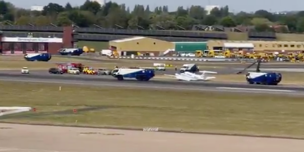 Birmingham Airport plunged into chaos as passengers face delays after 'aircraft incident'