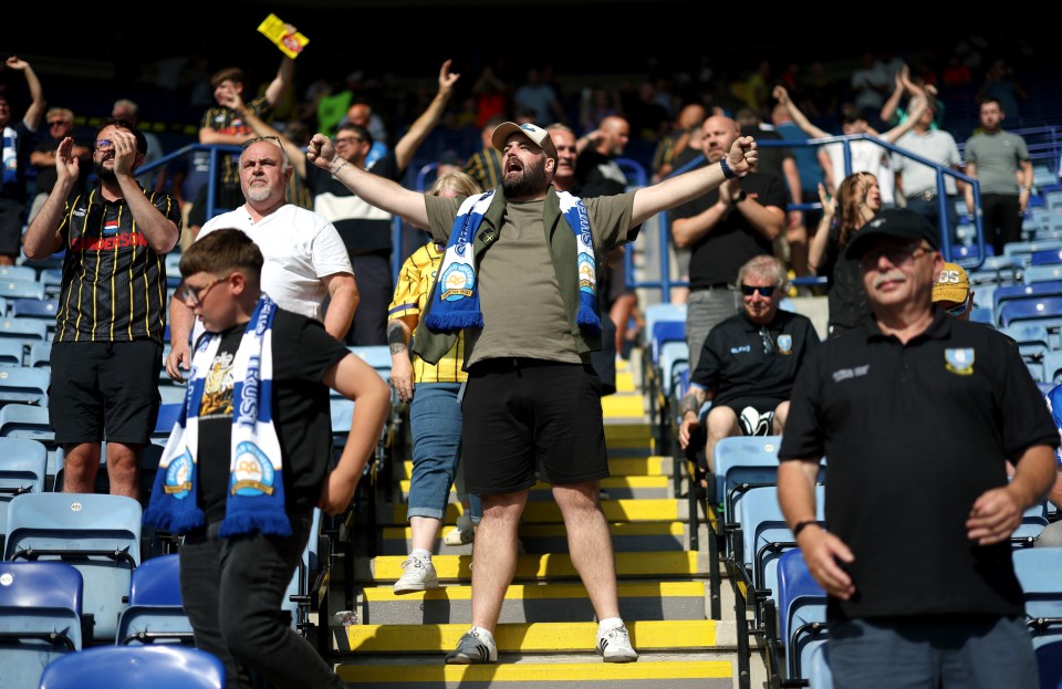 The visiting supporters boycotted the first five minutes of their season opener