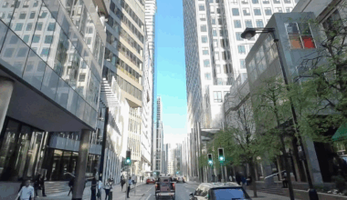 A view of Canary Wharf in London. Pic: Google Street View