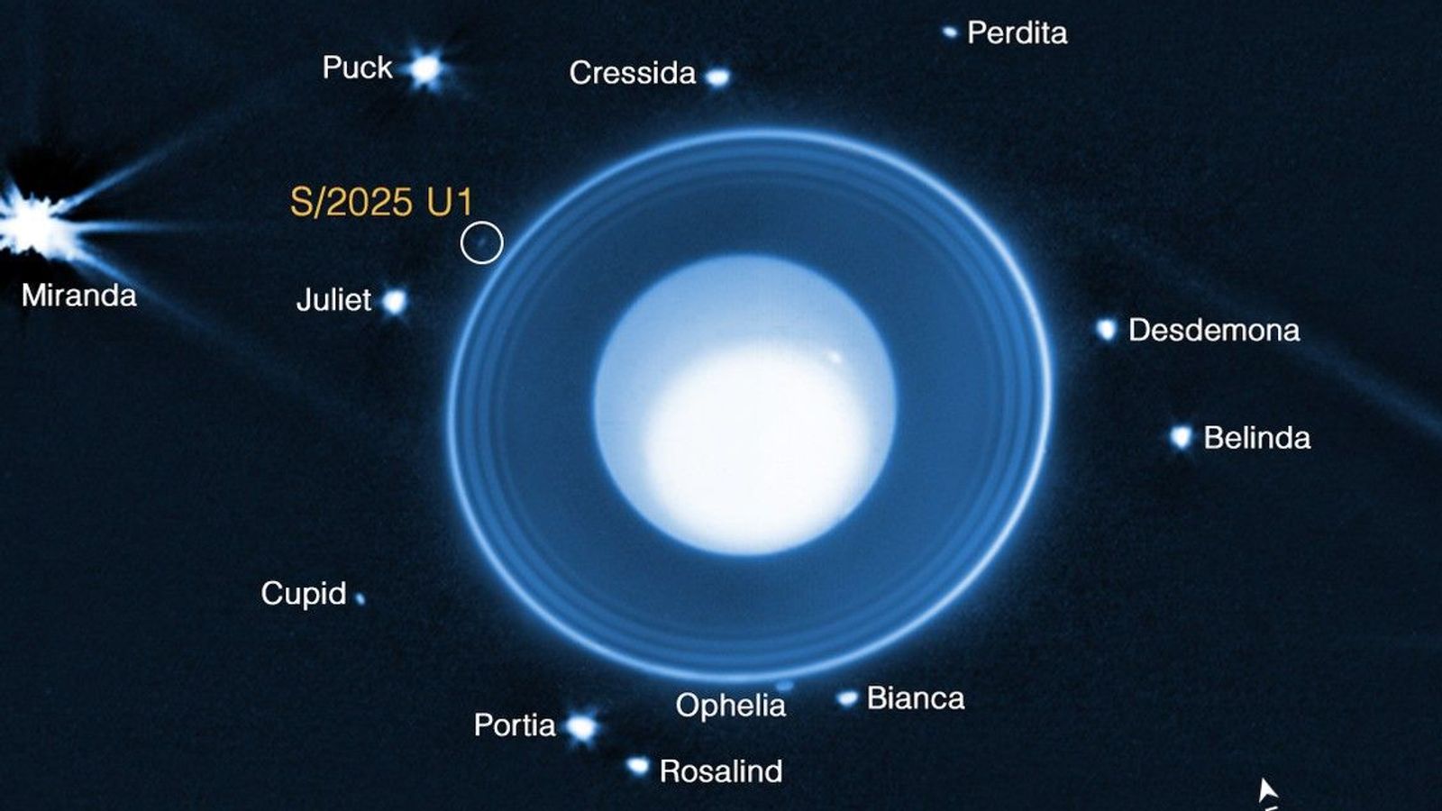Astronomers using NASA's James Webb Space Telescope discovered a new moon orbiting Uranus