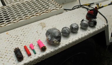 Fourteen IEDs were found at O'Neal's home. Pic: Polk County Sheriff's Office